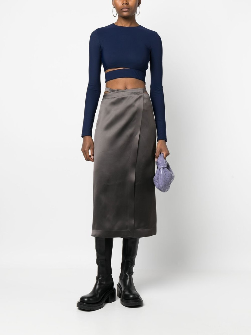 Off-White high-waisted wrap midi skirt outlook