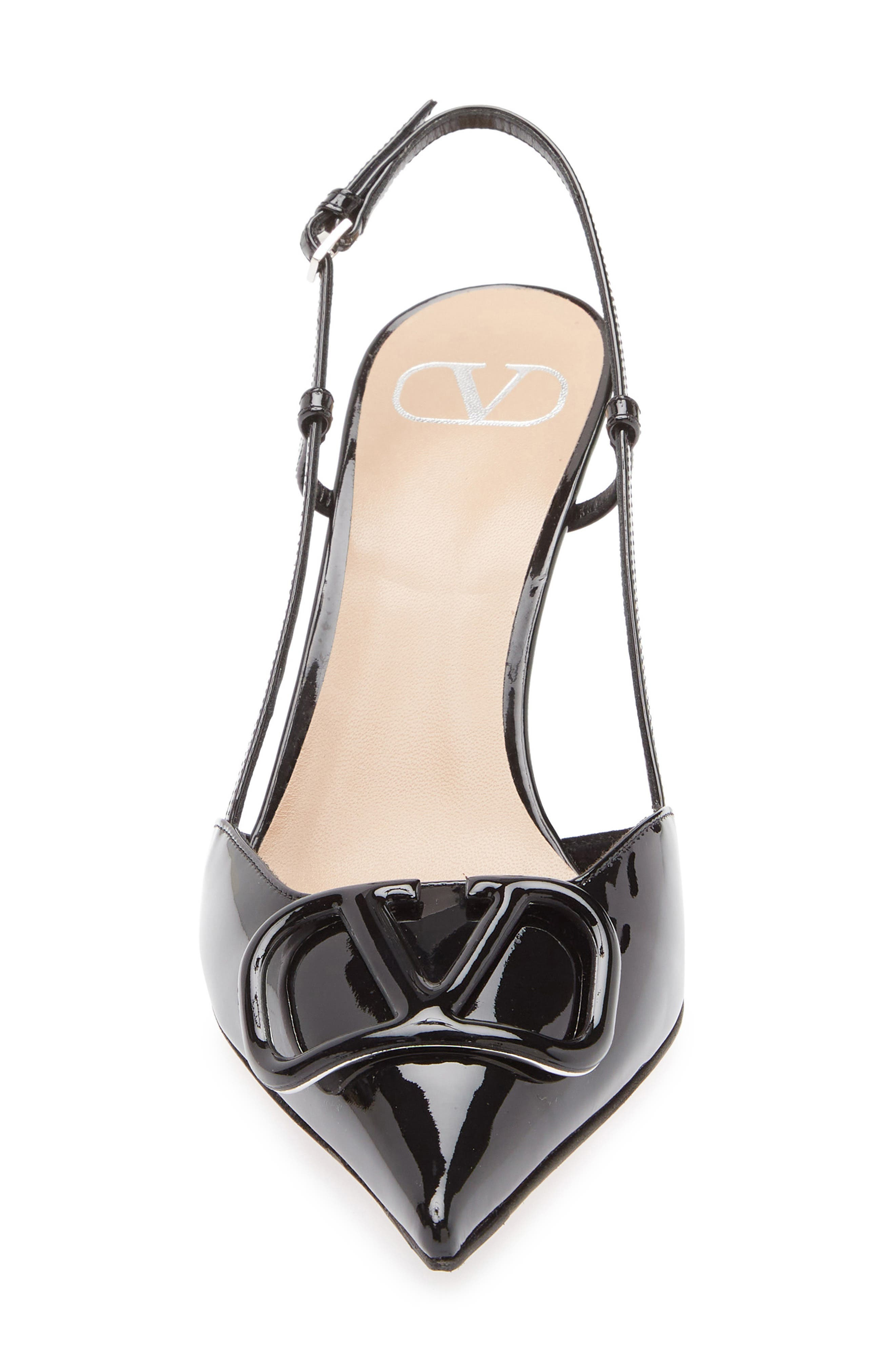 Valentino VLOGO Pointed Toe Slingback Pump in Nero at Nordstrom - 4