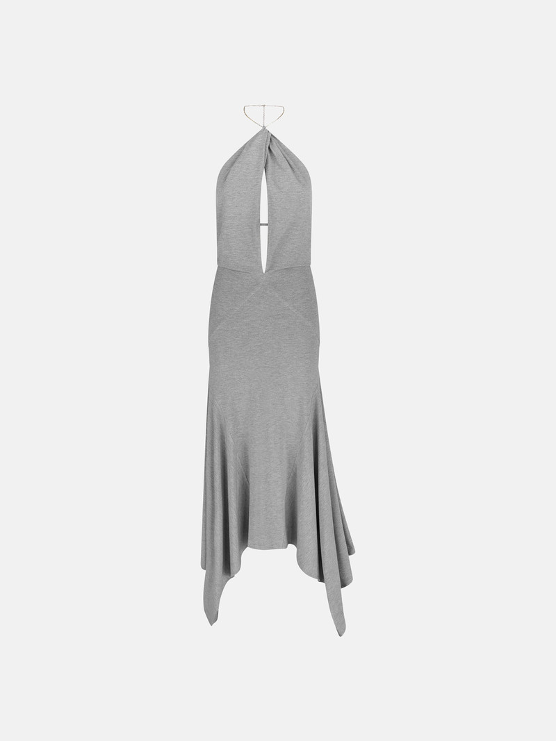 GREY LONG DRESS - 1