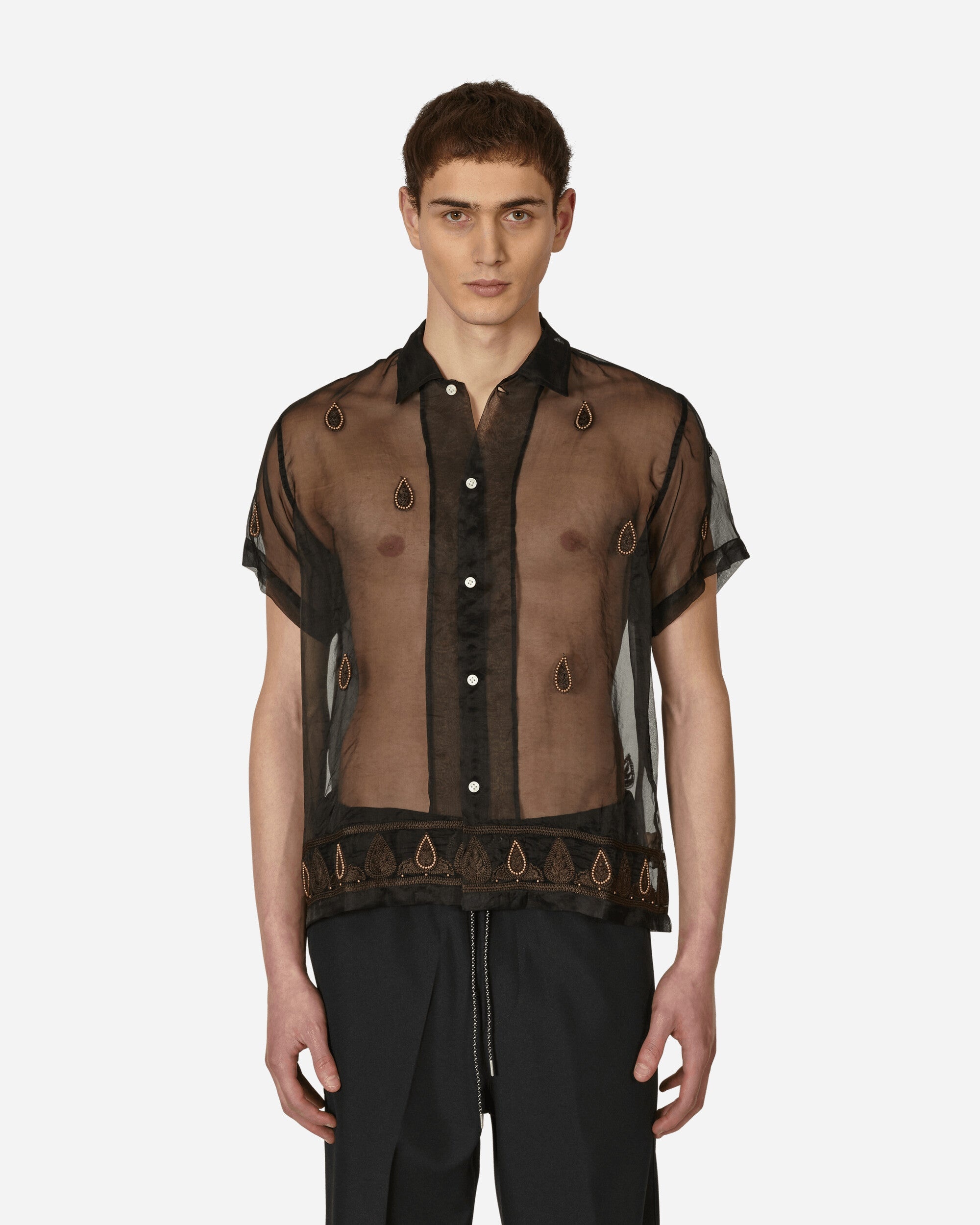 Pearl Paisley Shirt Black - 1