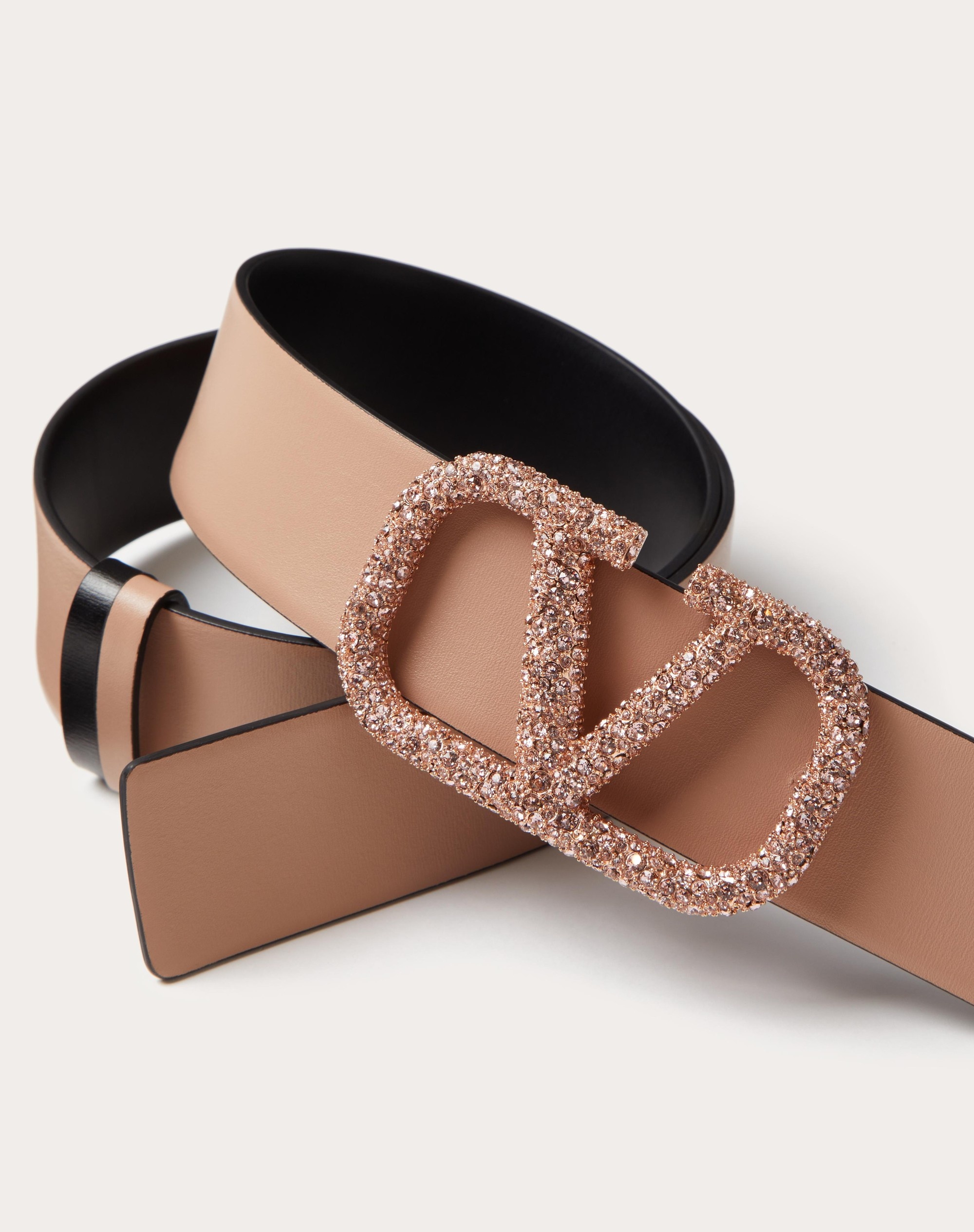 VLOGO SIGNATURE REVERSIBLE SHINY CALFSKIN BELT 40MM - 2