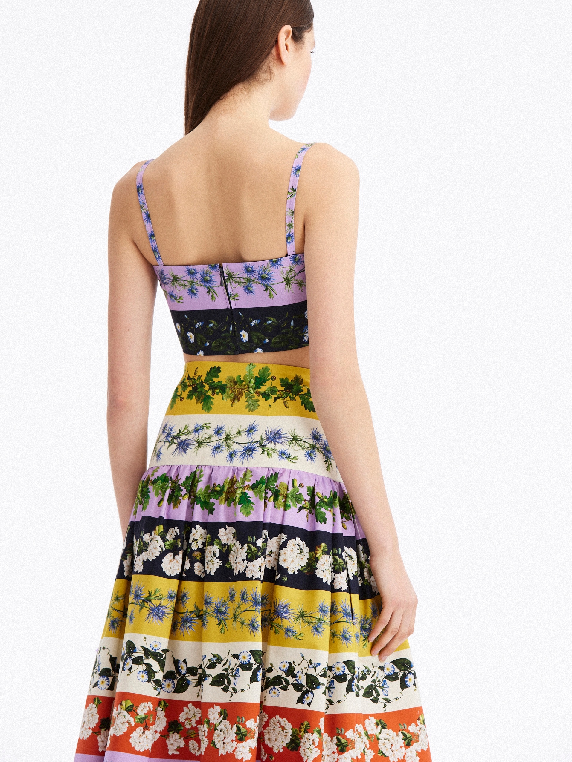 BOTANICAL STRIPE CROPPED TANK - 2
