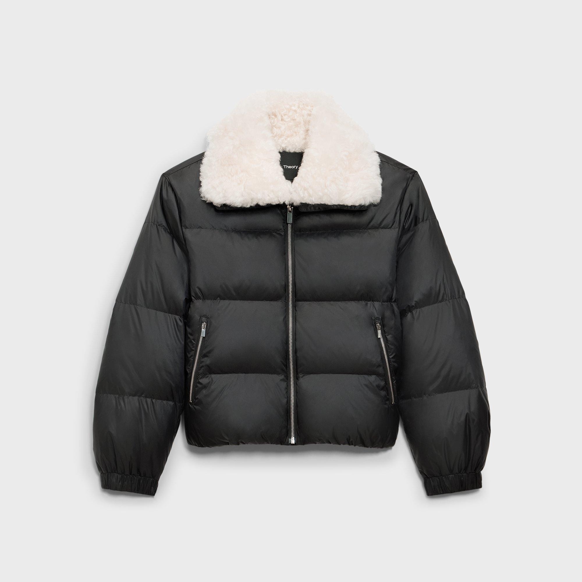 Shearling-Trimmed Puffer Jacket in Recycled Nylon - 1