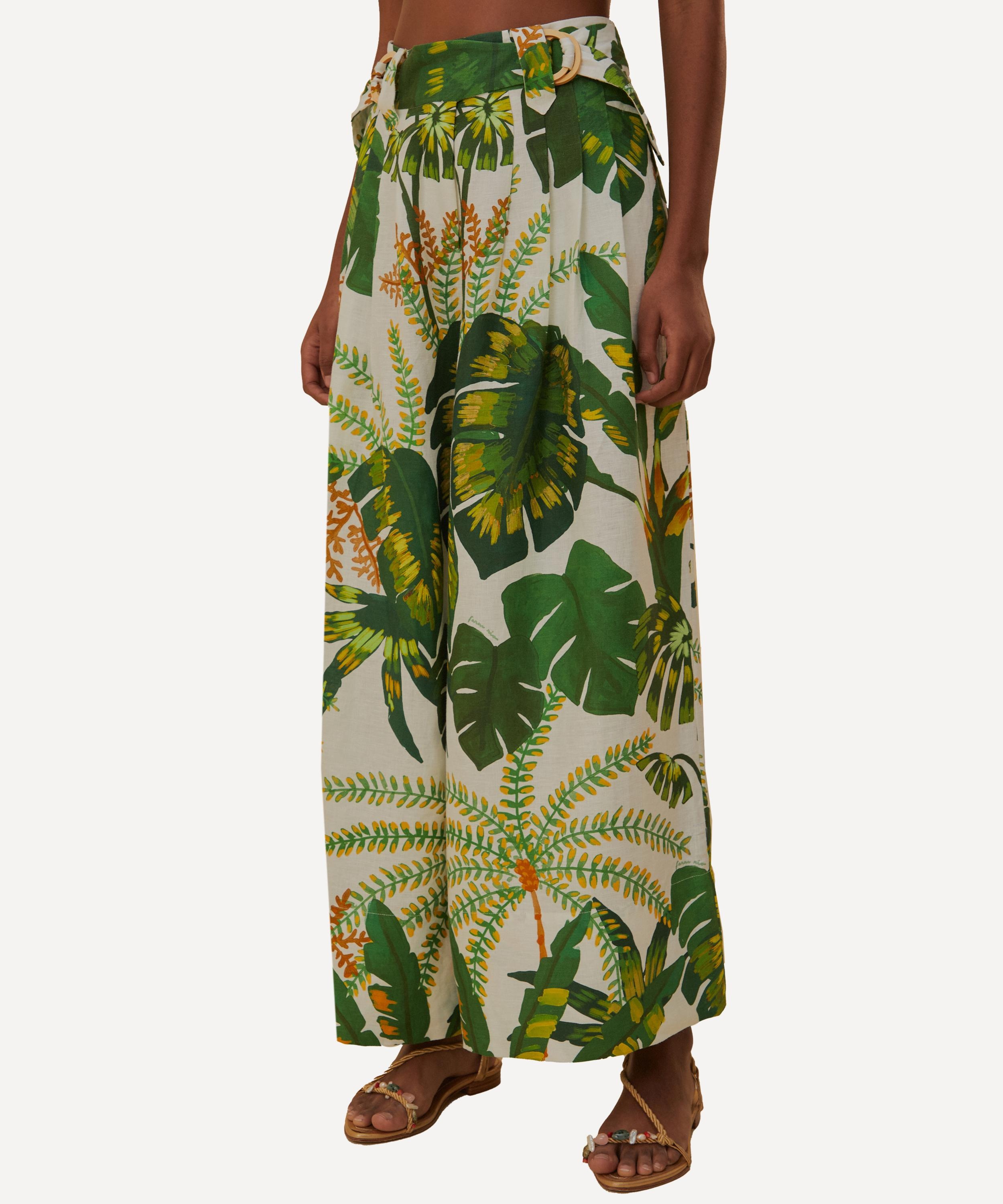 Tropical Forest Off-White Trousers - 4