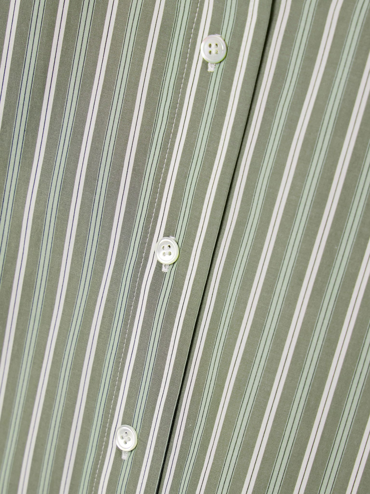 Oversized striped cotton-poplin shirt Green - 5