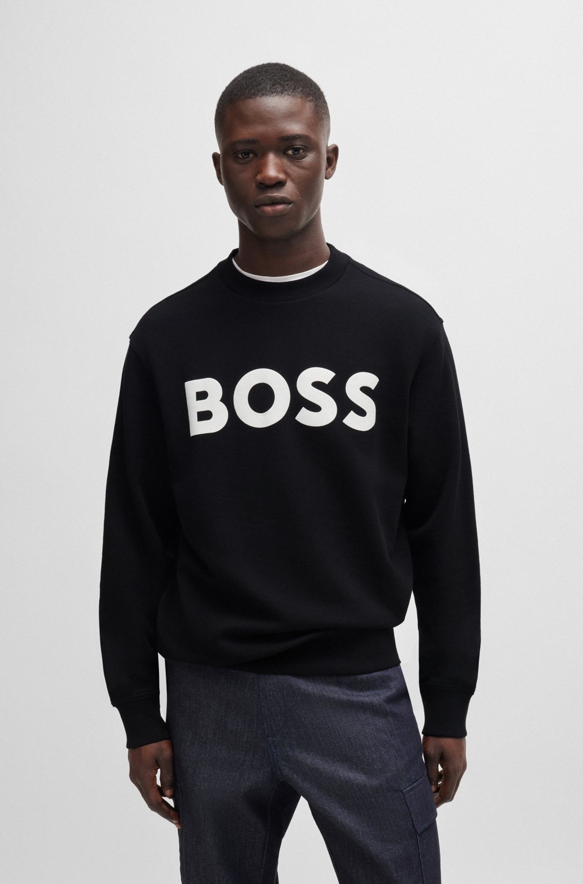 RELAXED-FIT COTTON-TERRY SWEATSHIRT WITH RUBBER-PRINT LOGO - 2