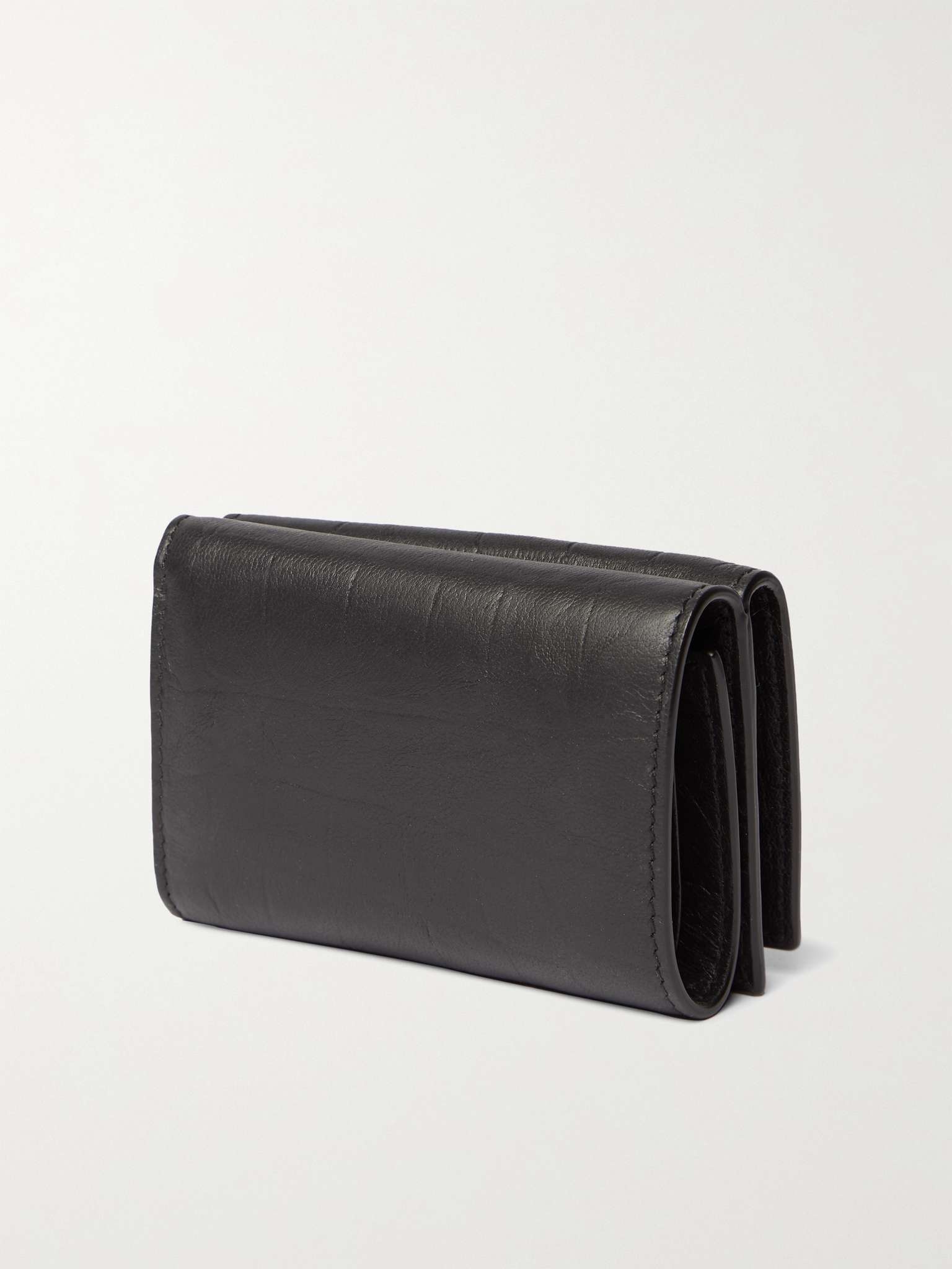 Logo-Appliquéd Croc-Effect Leather Trifold Wallet - 3