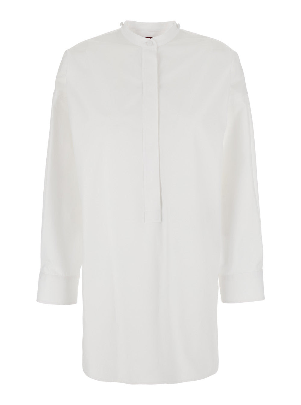 Gucci Women White Shirt With Classic Collar And Logo Lettering On The Collar In Cotton Woman - 4