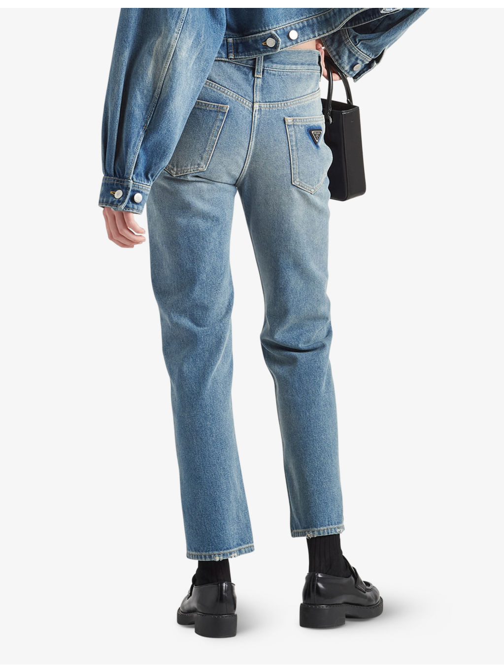 Five-pocket high-rise straight-leg jeans - 4