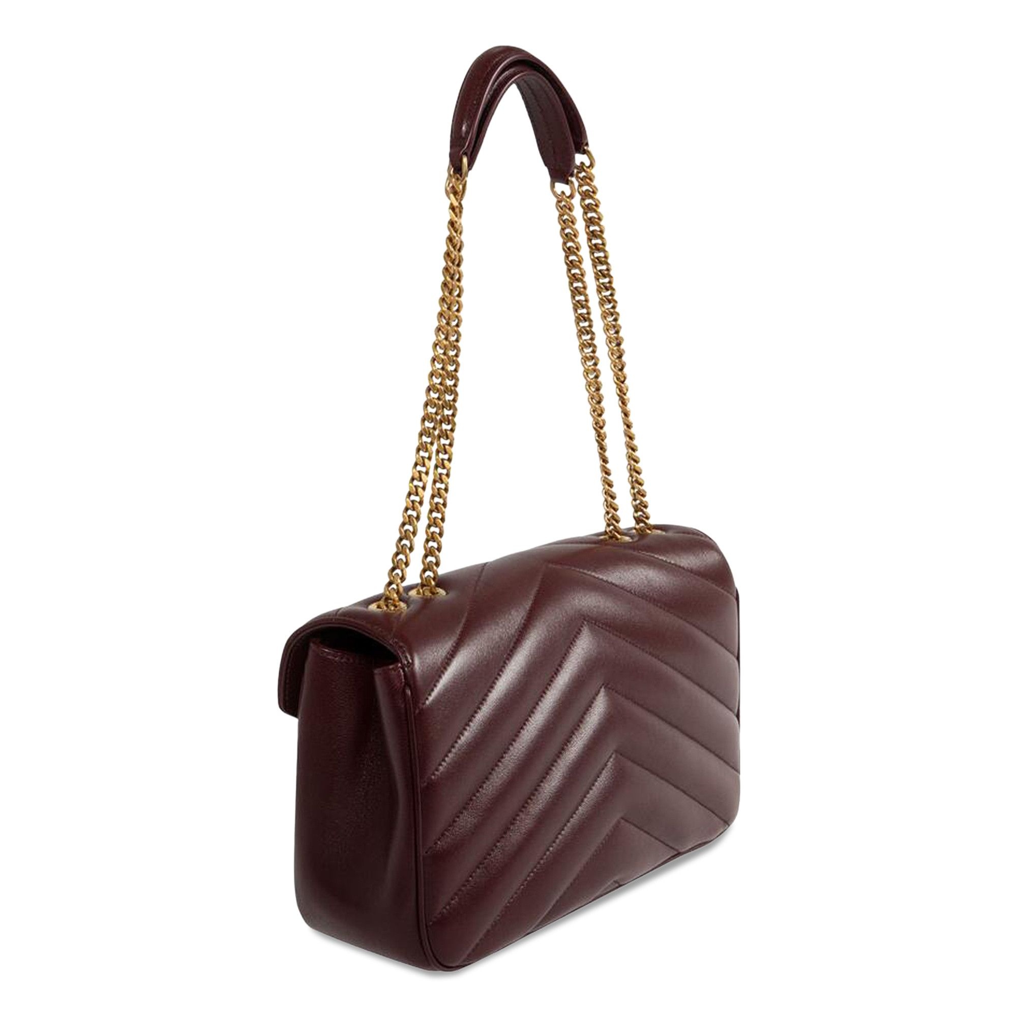 Saint Laurent Lambskin Envelope Bag 'Light Hot Wine' - 2