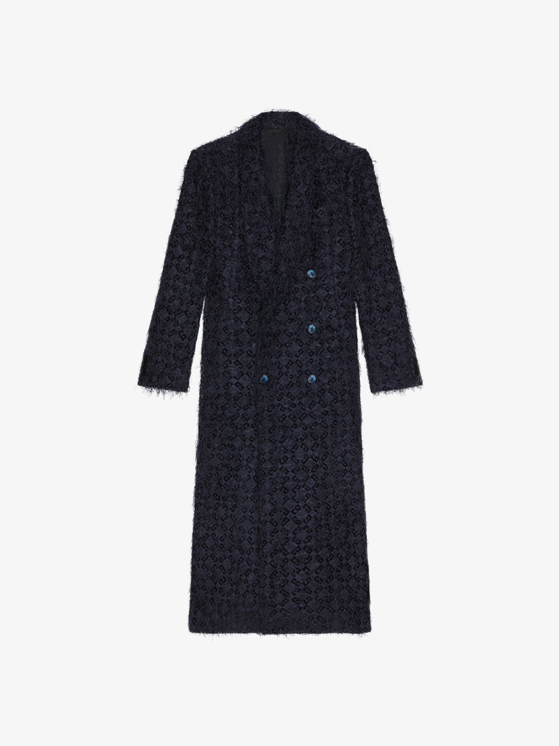 DOUBLE BREASTED COAT IN MONOGRAM 72 FANCY JACQUARD 1