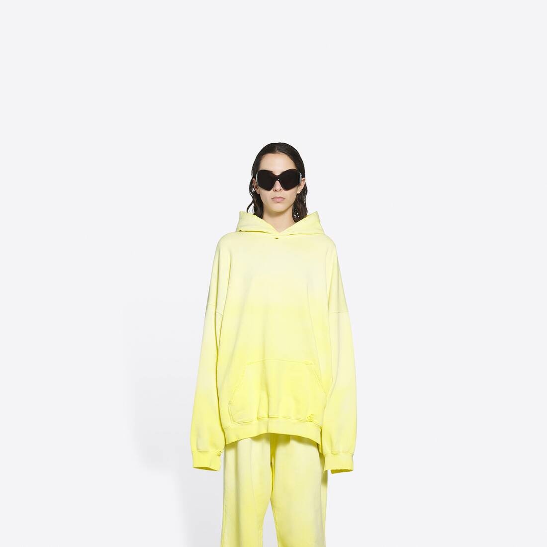 Boxy Hoodie in Yellow - 3