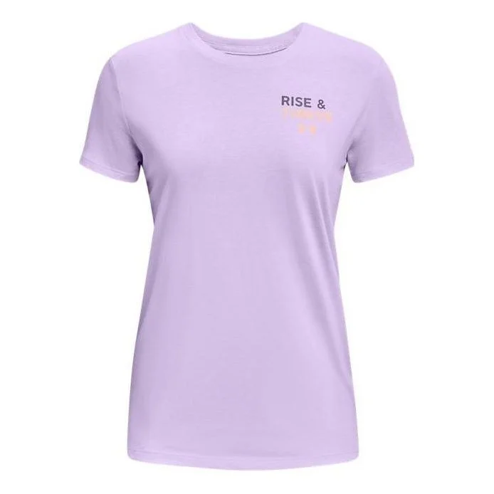 (WMNS) Armour Rise Thrive 로고 T-Shirt 'Purple' 1372682-515의 밑에 - 1