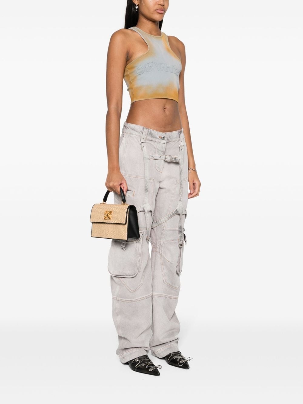 Jitney 1.4 raffia tote bag - 2