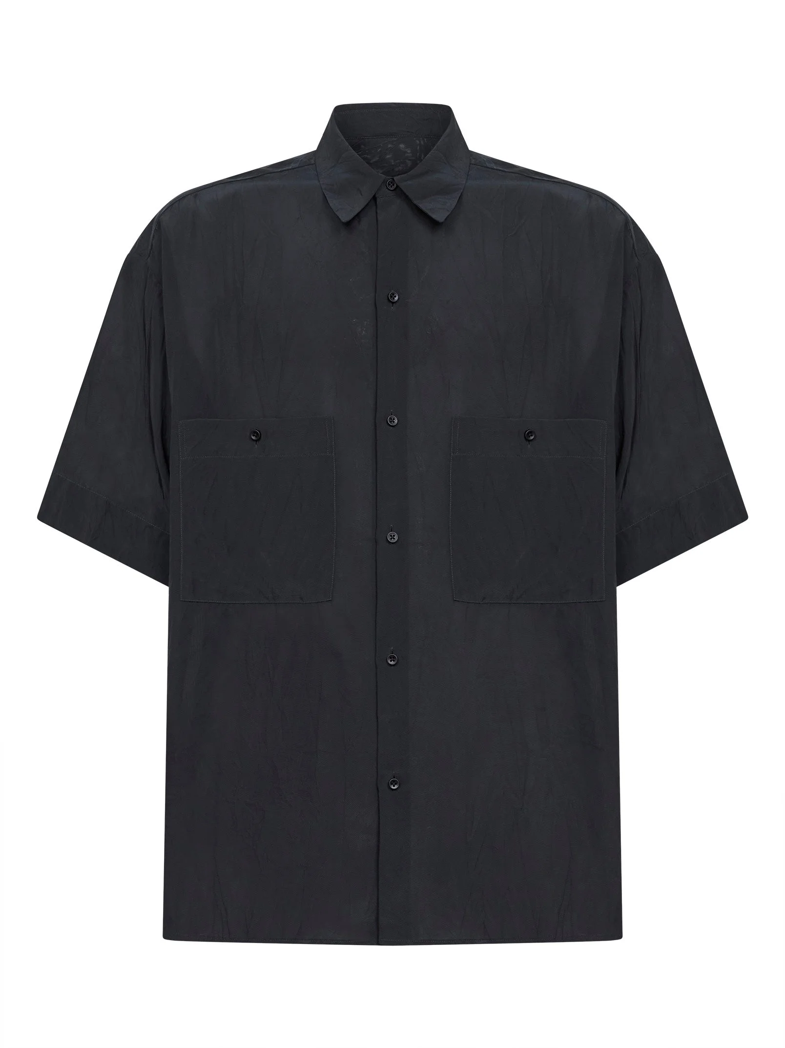 Navy blue viscose Teorya shirt - 1