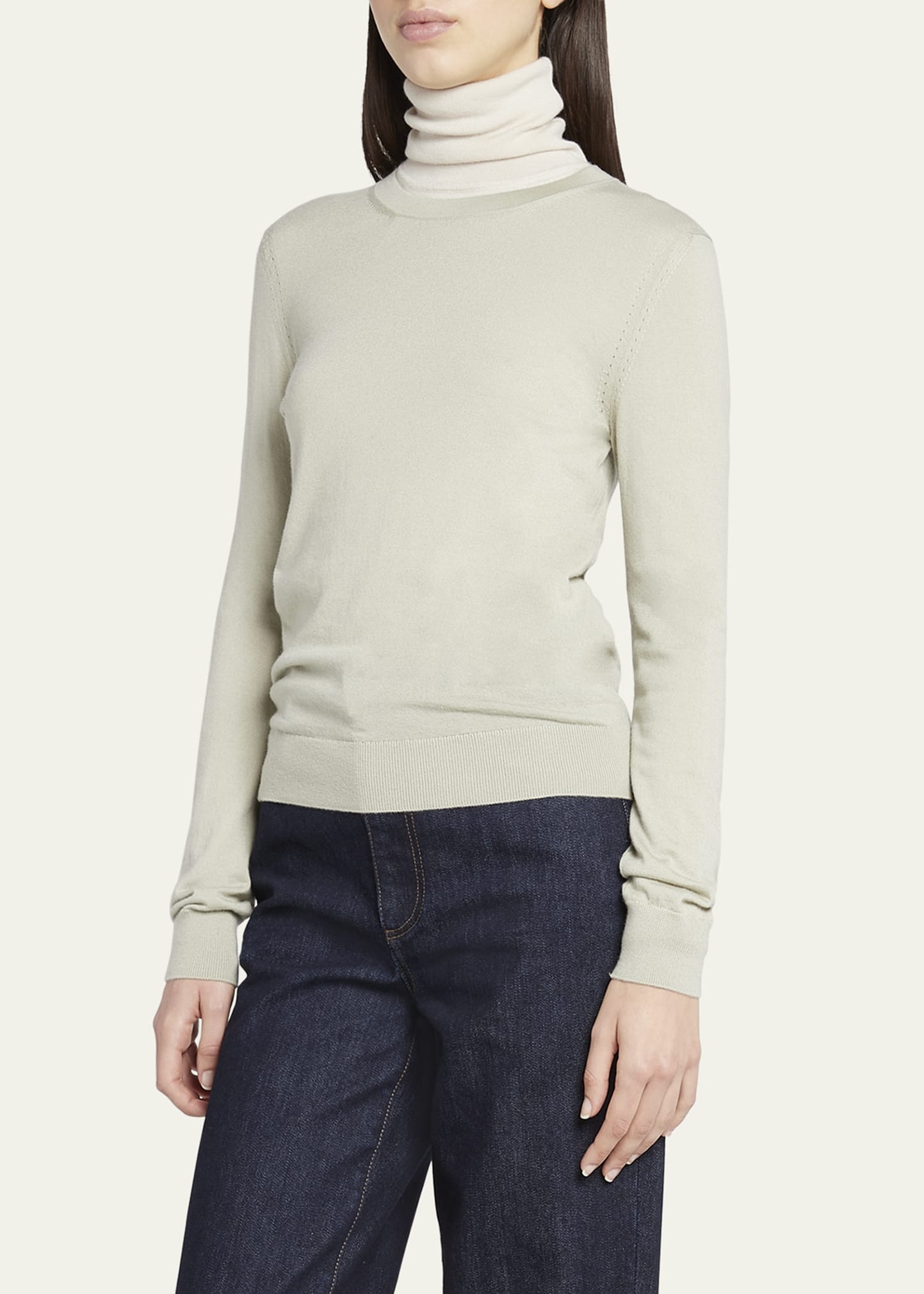 Long-Sleeve Cashmere Sweater - 4