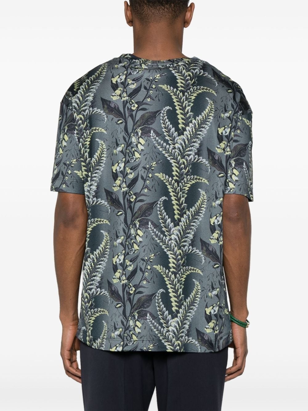 floral-print silk T-shirt - 8