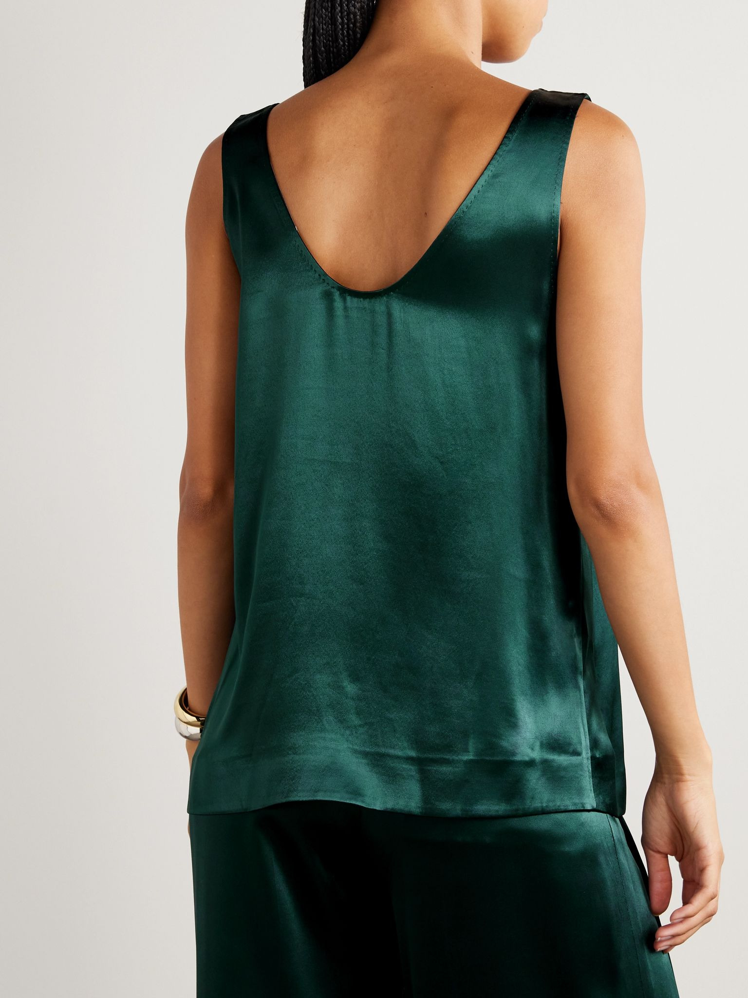 Satin tank Navy - 4