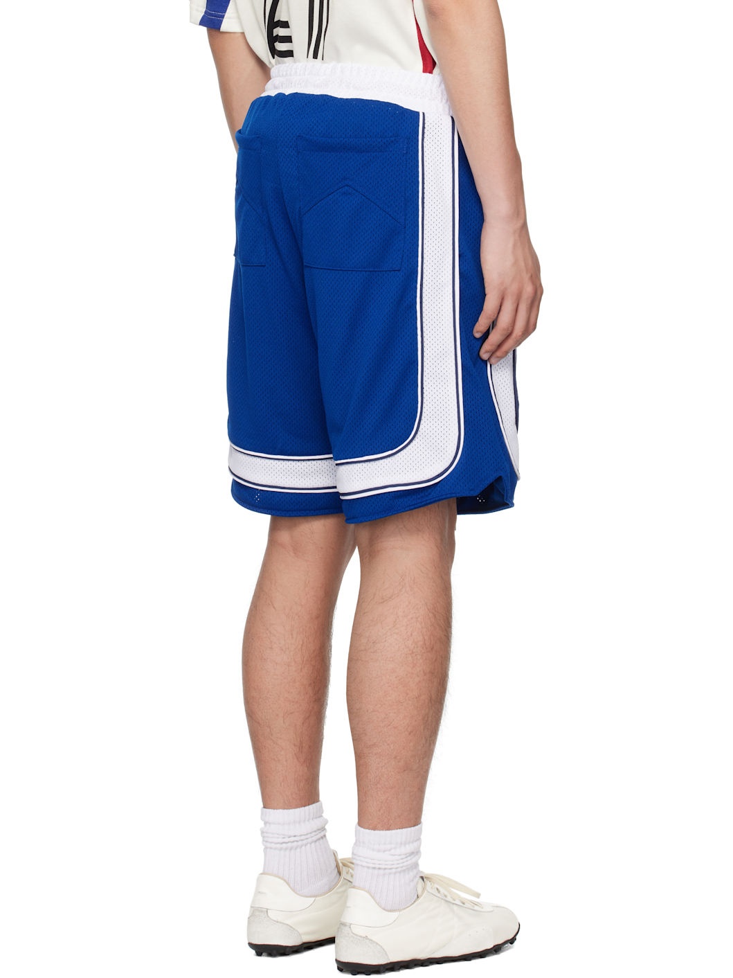 Blue & White Como Basketball Shorts - 3