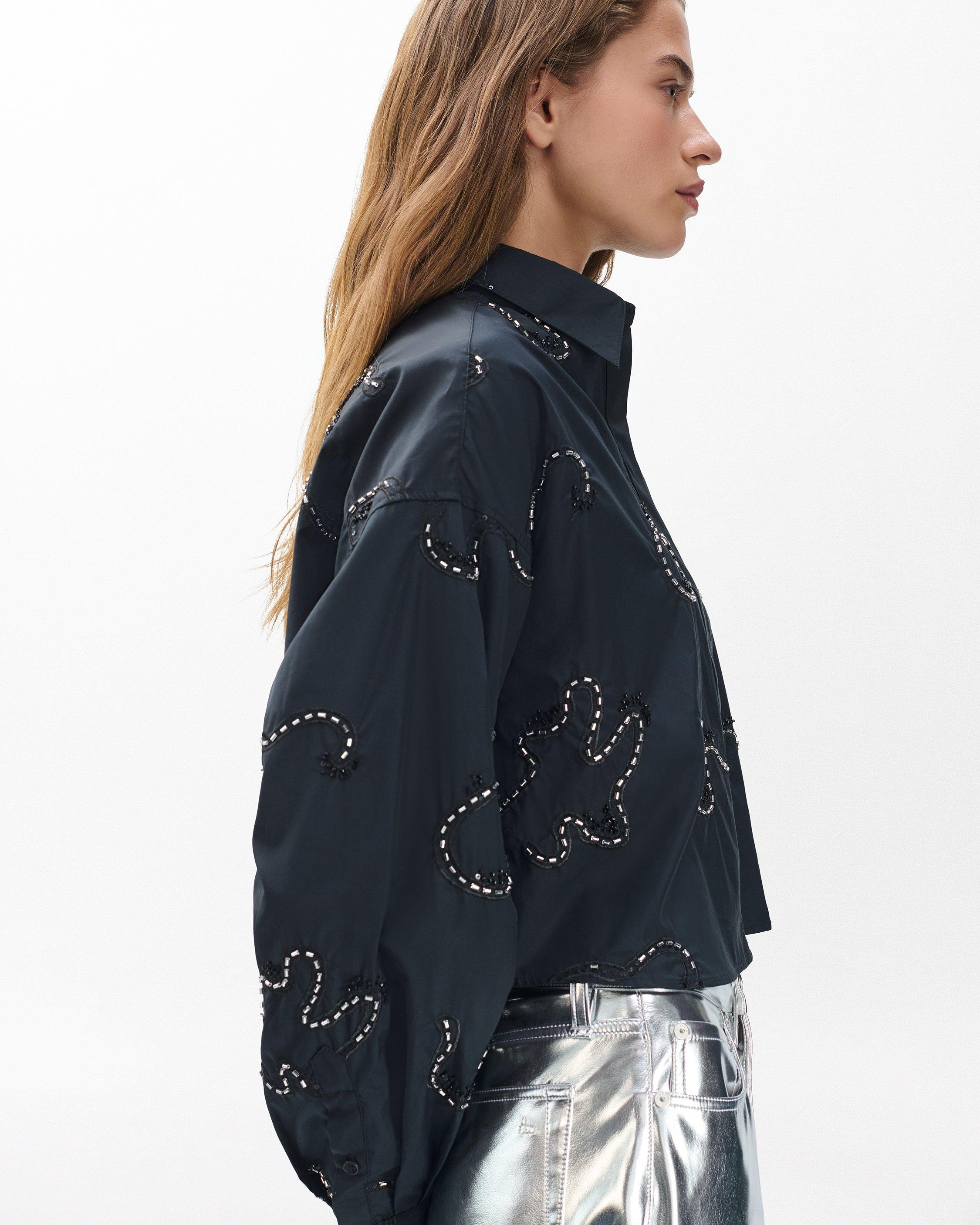 Beatrice Embroidered Poplin Shirt - 5