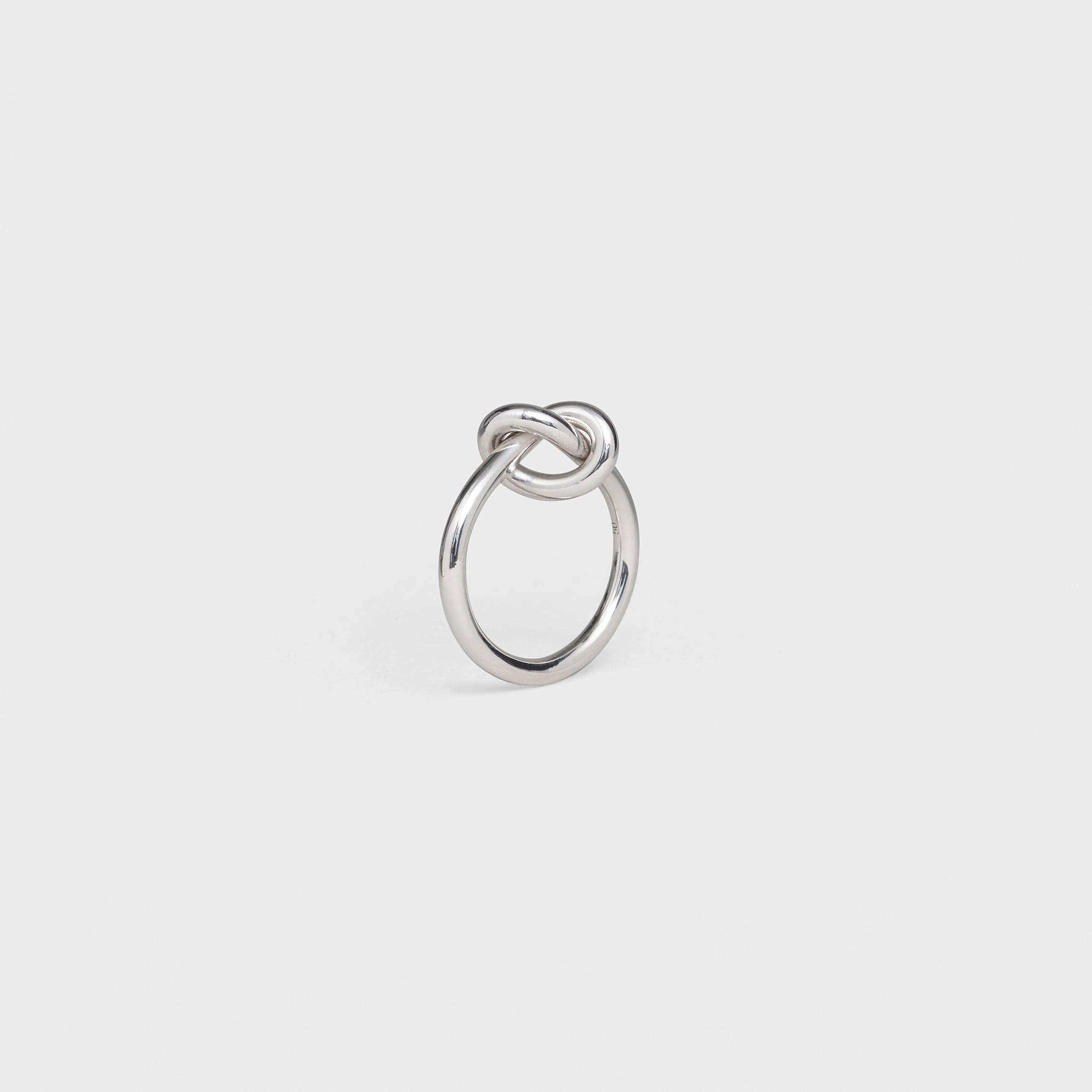 Knot Ring in Brass with Rhodium finish - 2