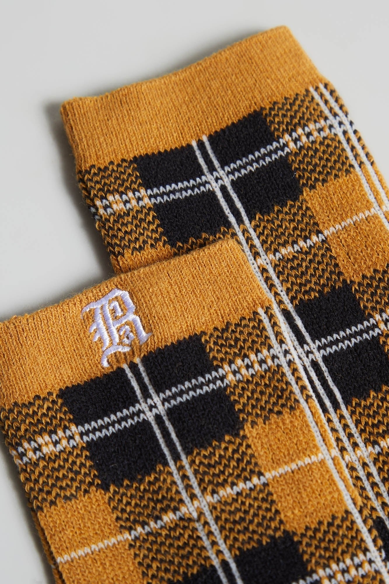 R13 PLAID SOCKS - YELLOW/BLACK - 2