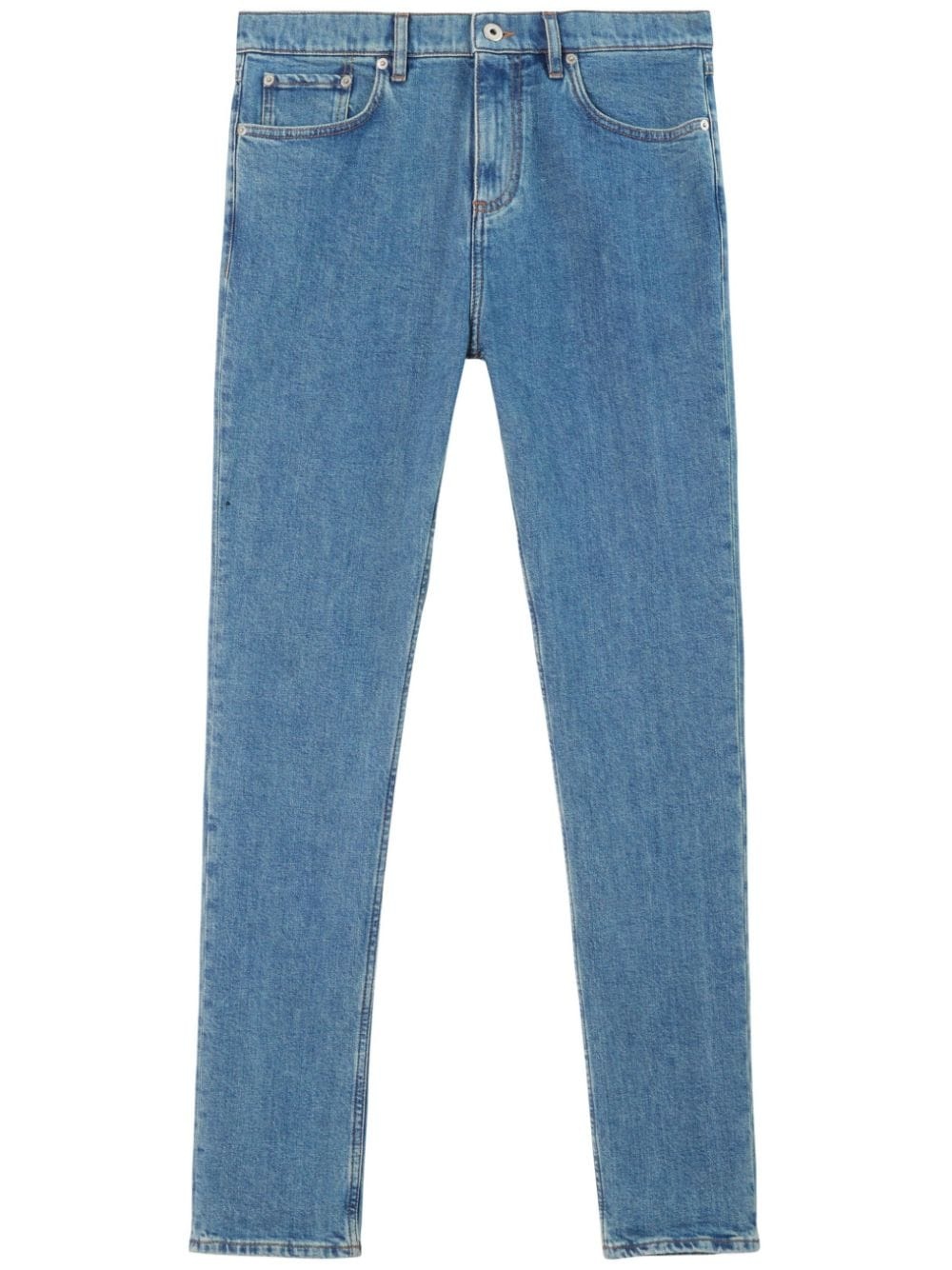 logo-patch mid-rise straight-leg jeans - 1