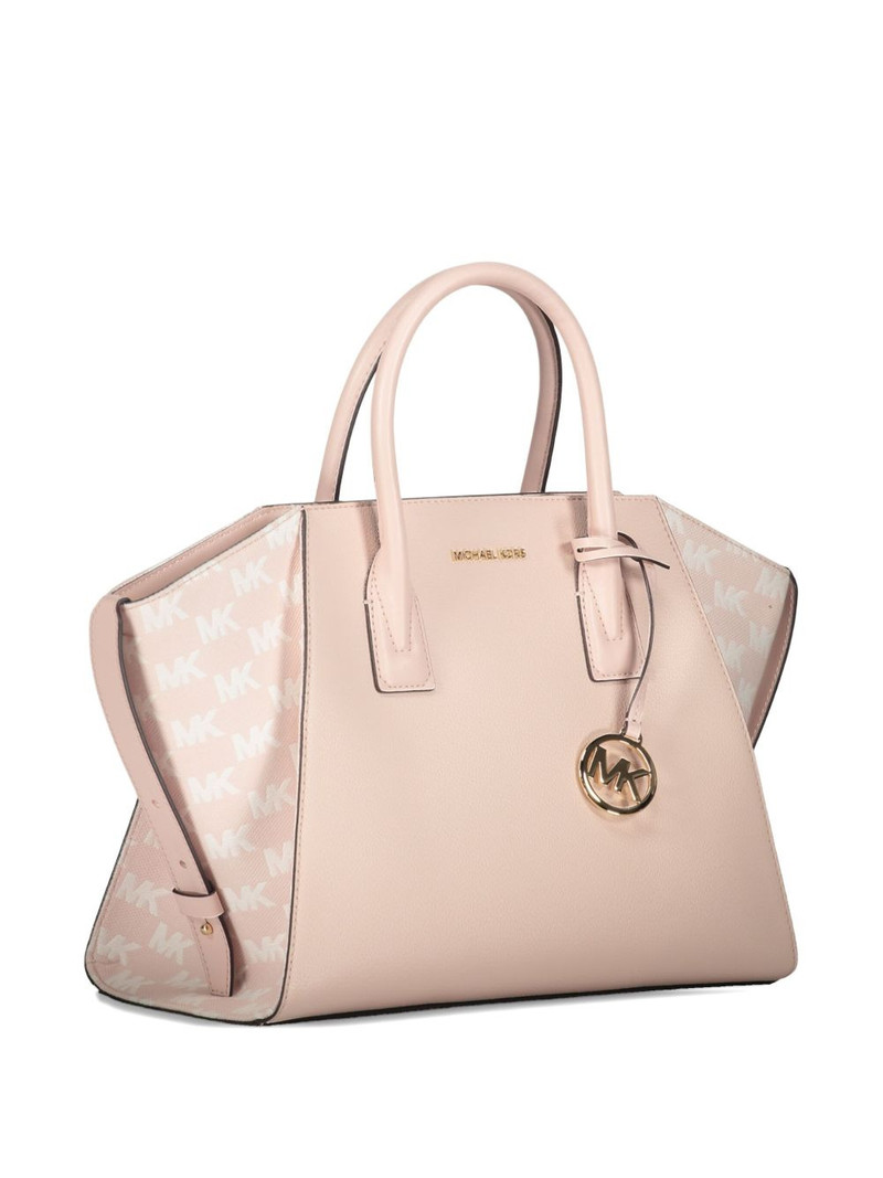 Avril logo-plaque leather tote bag 3