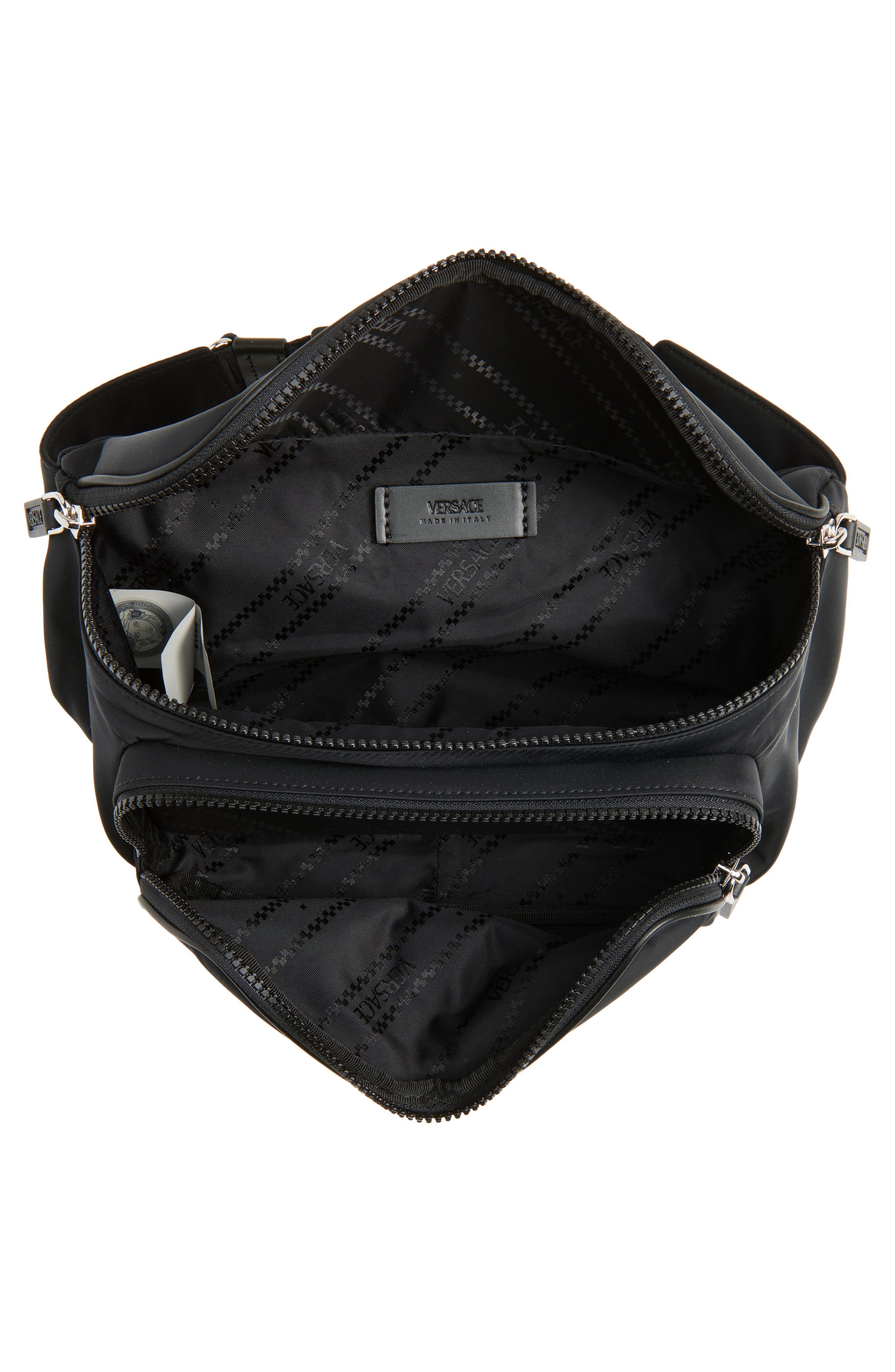 Versace La Medusa Nylon Belt Bag in Black-Palladium at Nordstrom - 4