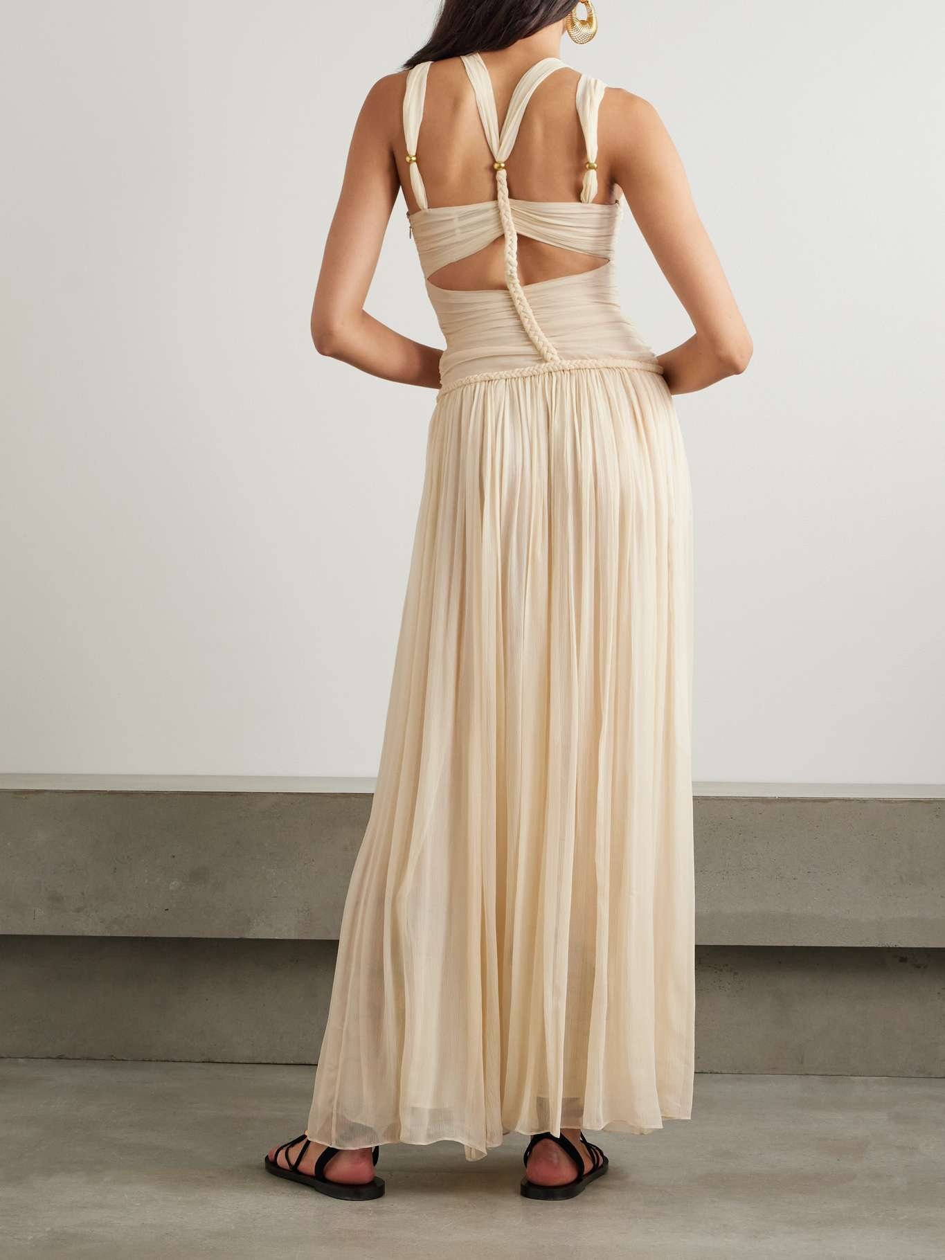 Isabel Marant Rafael embellished braided silk-crepon maxi