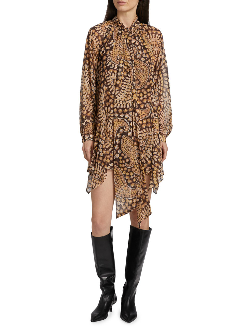 Women's Cindy Printed Draped Minidress - Daisy Paisley 3