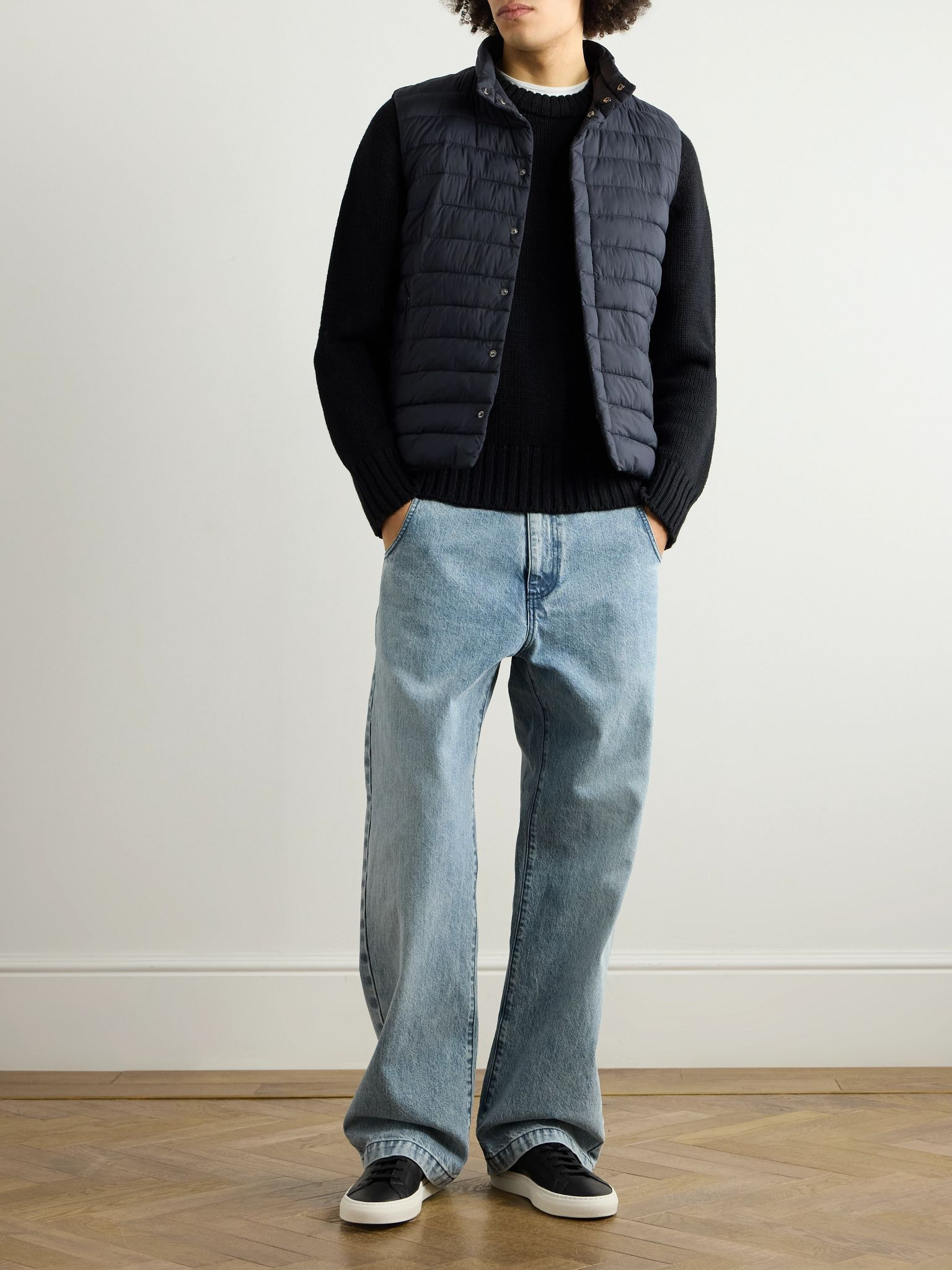 Lo Smanicato Quilted Nylon Gilet Blue - 2