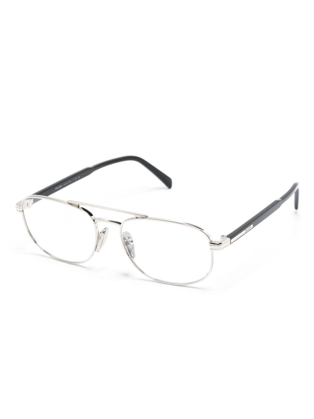 logo-print aviator-frame glasses - 2