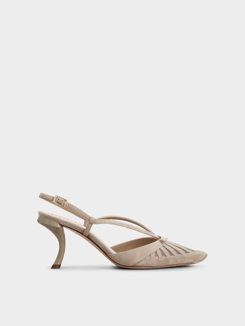 Virgule D'Orsay Pumps in suede 1