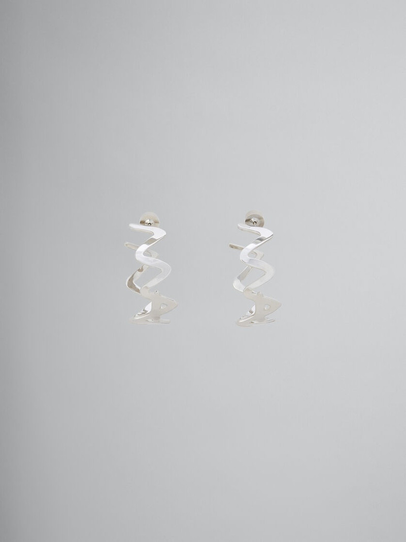PALLADIUM METAL MARNI SYMBOL EARRINGS 1