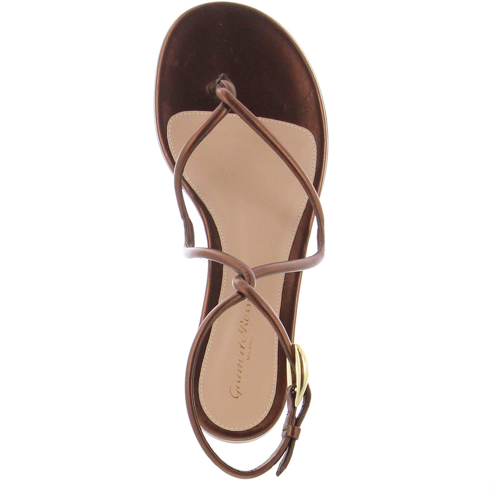 Gianvito Rossi – Black Mamba Sandal Flat – Chocolate - 4
