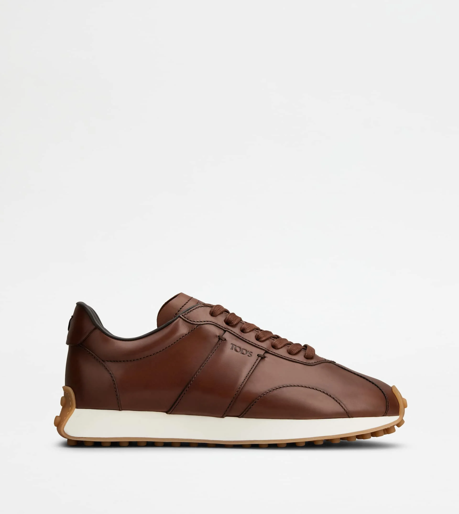 T VINTAGE SNEAKERS IN LEATHER - BROWN - 1
