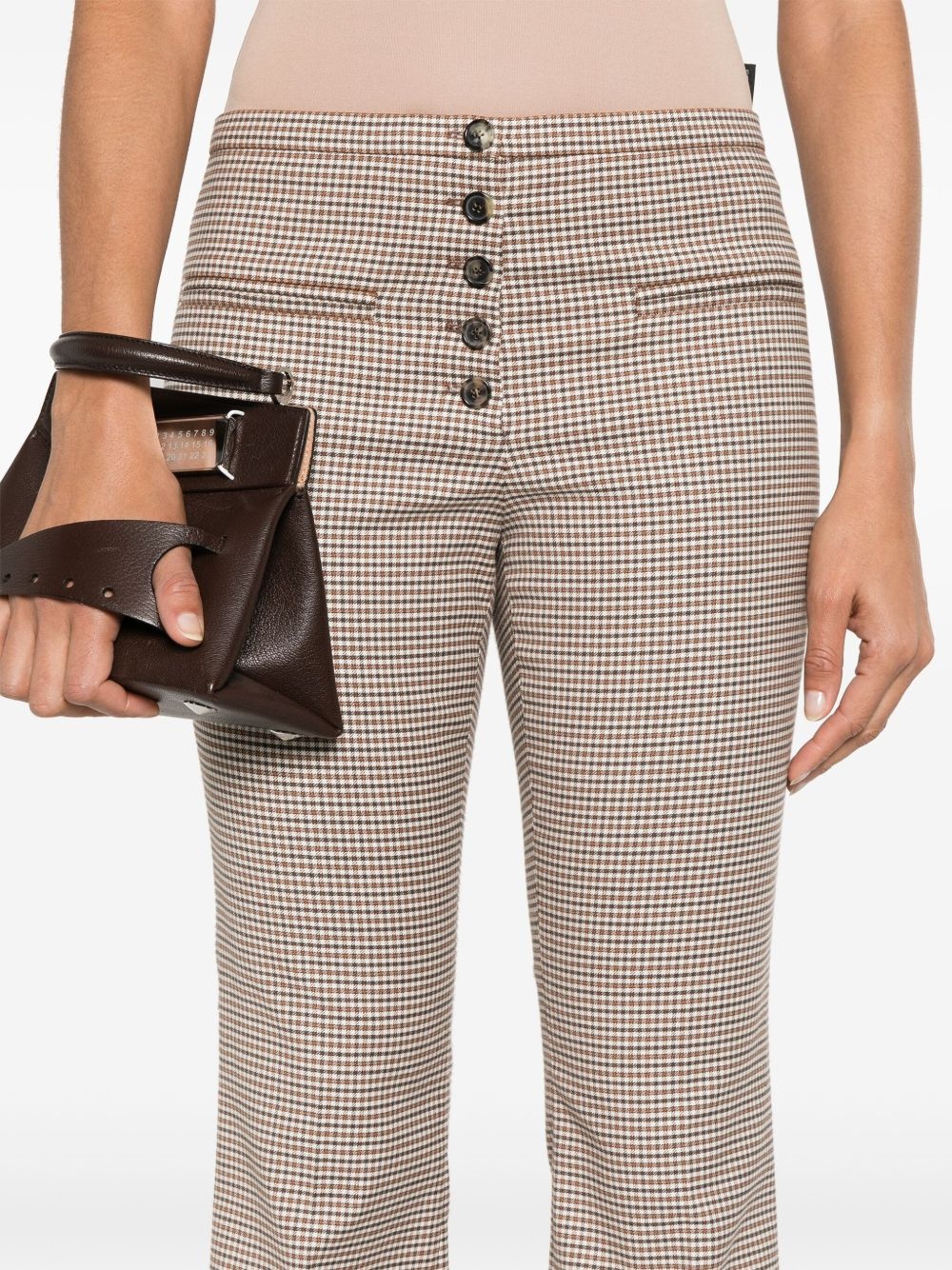 tailored checked trousers - 5