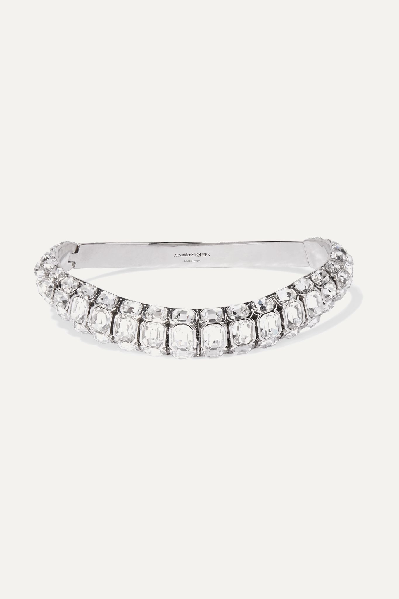 Silver-tone crystal choker - 1