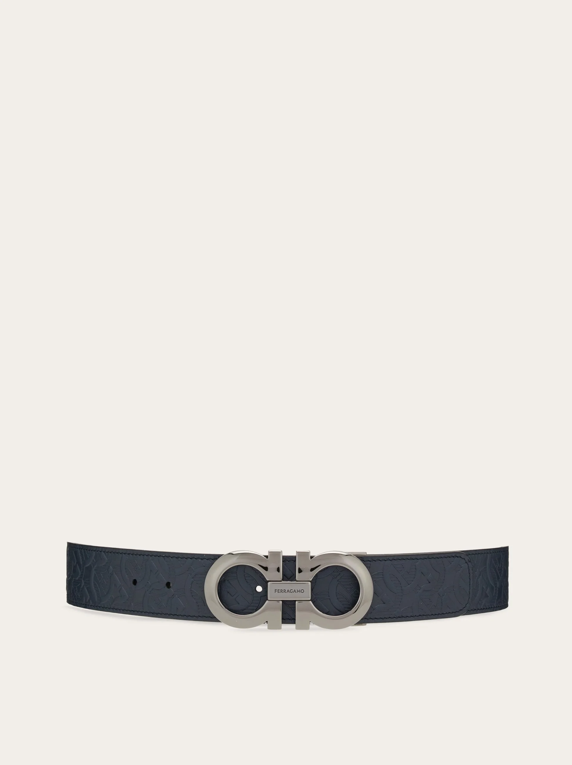 Reversible and adjustable Gancini belt - 1