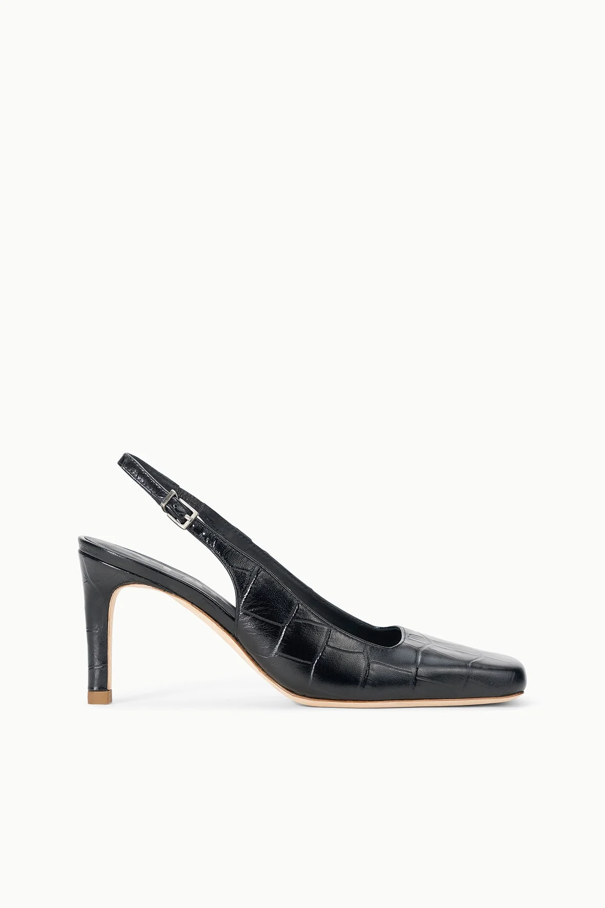 STAUD LUCIE SLINGBACK PUMP BLACK CROCO - 1