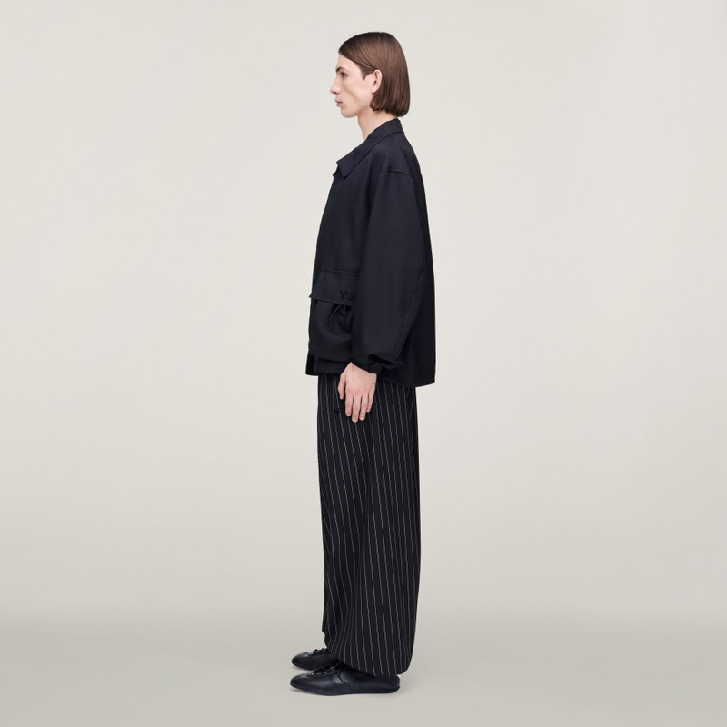 Y-3 REFINED WOOL CROPPED WIDE LEG PANTS 4