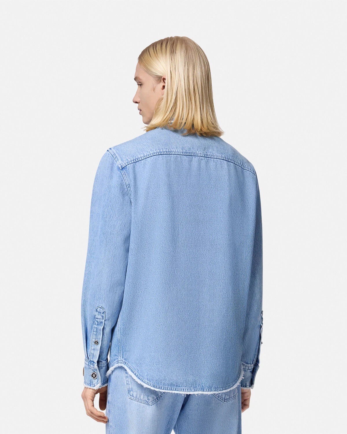 Frayed Denim Overshirt - 5