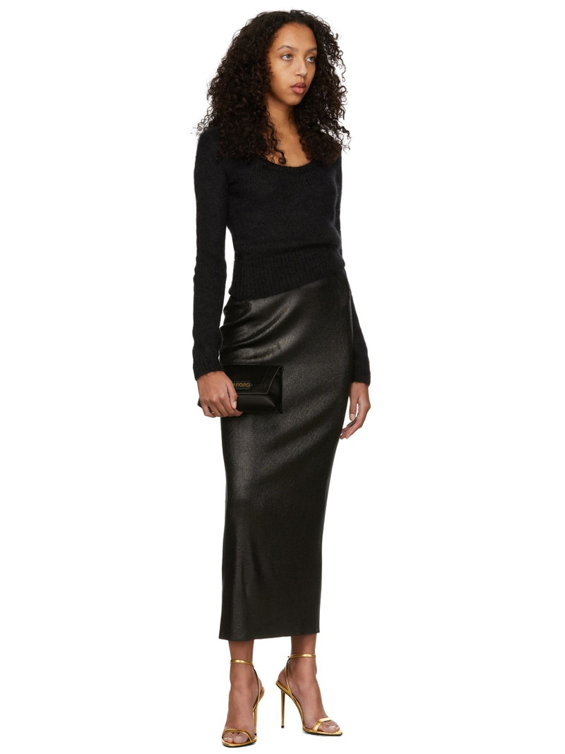 TOM FORD Black Glossy Long Skirt outlook