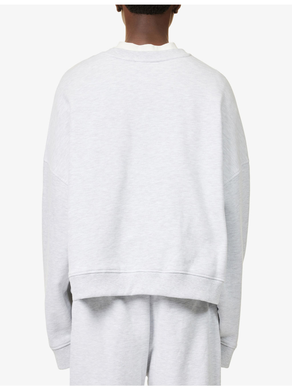 Crewneck Boxy-Fit Cotton Sweatshirt - 4