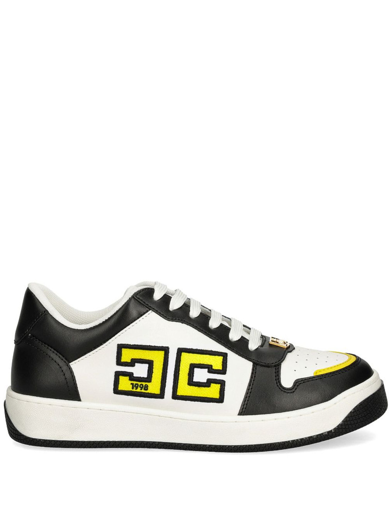 two-tone leather sneakers 1