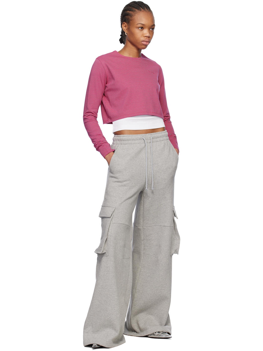 Gray Cargo Lounge Pants - 4