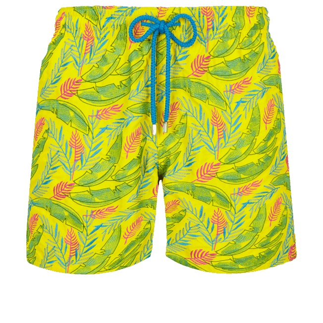 Men Swim Trunks Embroidered Leaves in the wind - Limited Edition - 1