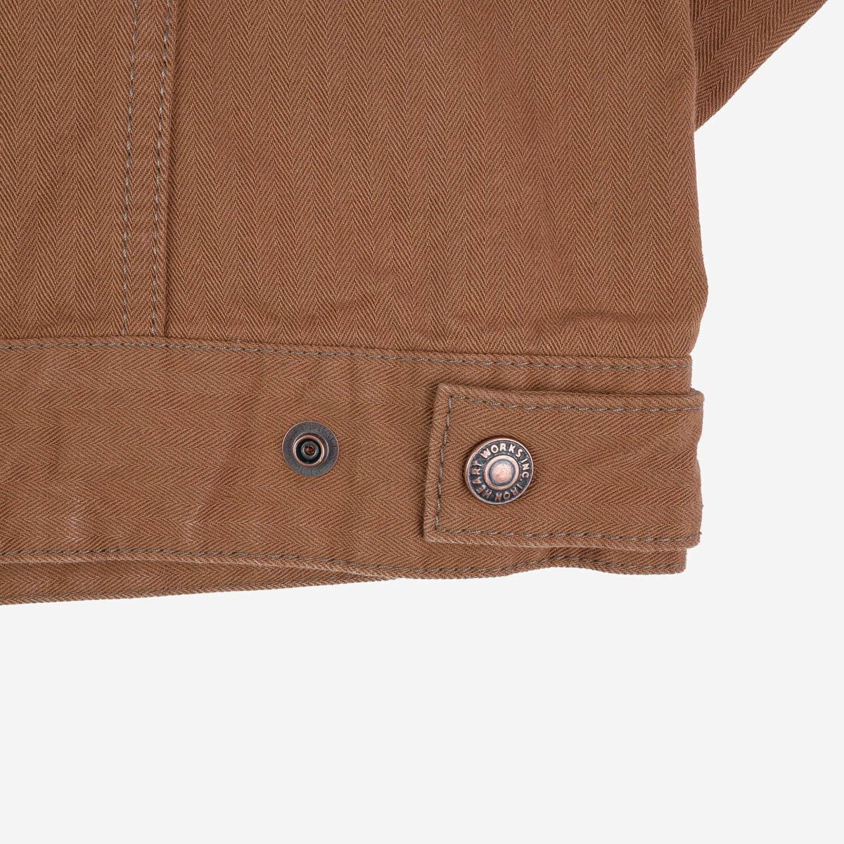 IHJ-124-BRN 10oz Herringbone Work Jacket - Brown - 16