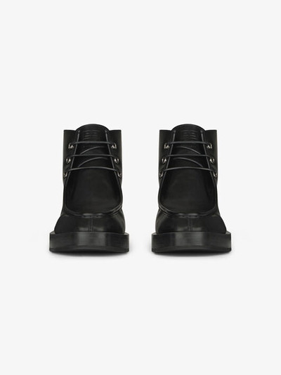 Givenchy SQUARED LACE-UP ANKLE BOOTS IN BOX LEATHER outlook